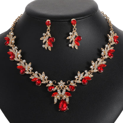 Bridal Necklace Set with High-Quality Crystal and Diamond Accents