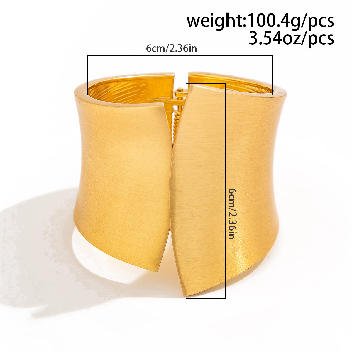 Irregular Metal Wide Bracelets Trendy Punk Spring Bangles For Women