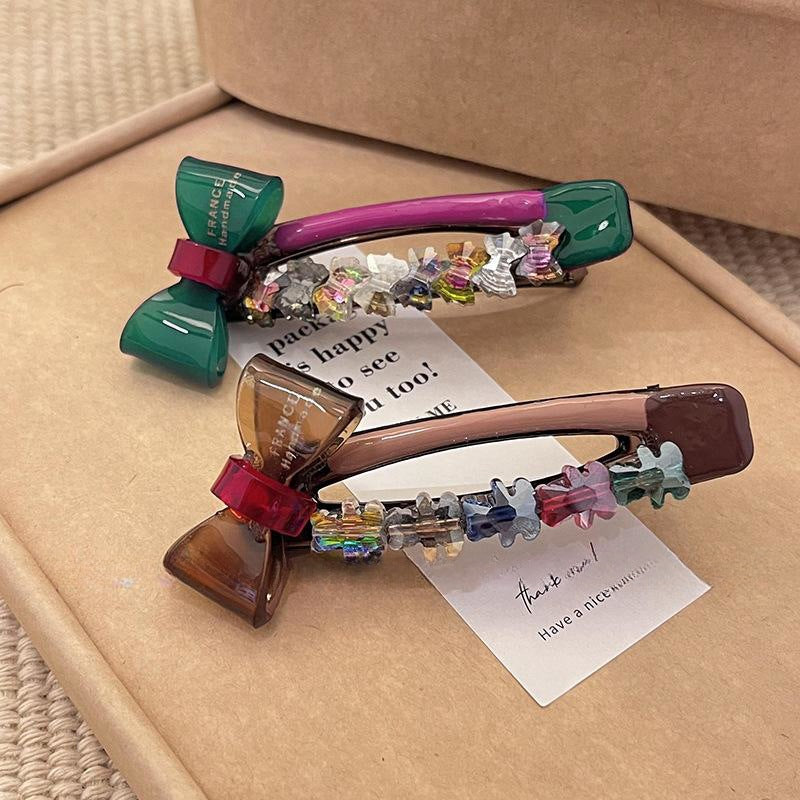 Elegant Rhinestone Bow Hair Clip