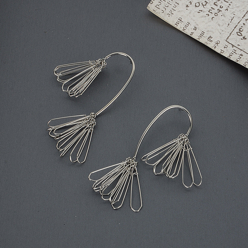 Geometric Gold Plated Earrings For Women Fashion Luxurious Style