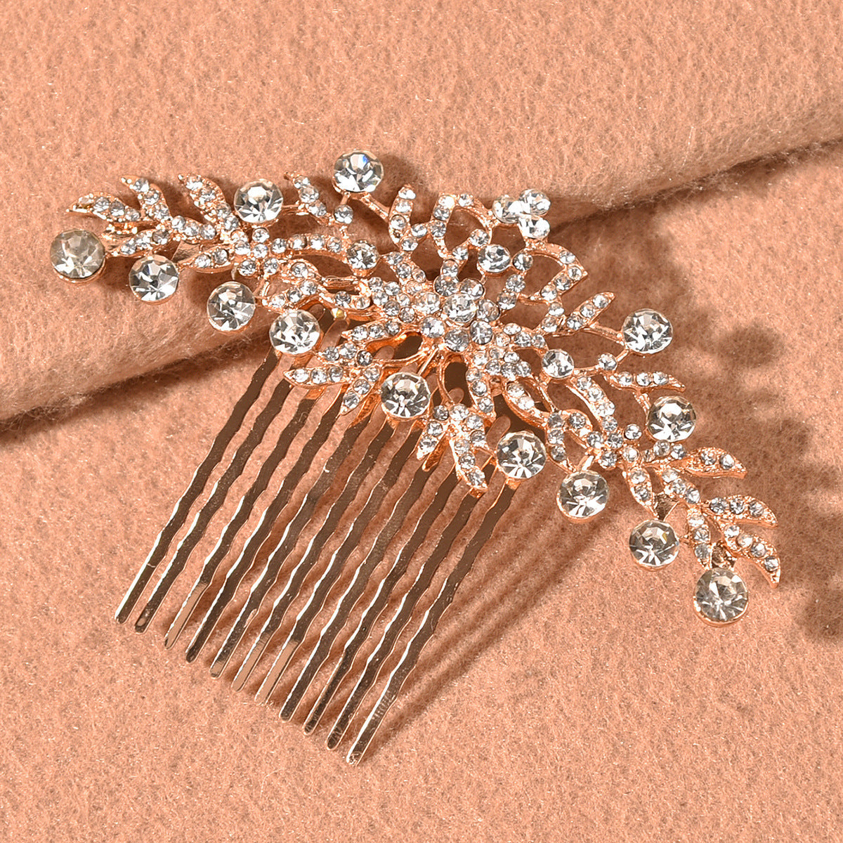 Alloy Silver-Plated Hair Comb Floral Bridal Wedding Accessories