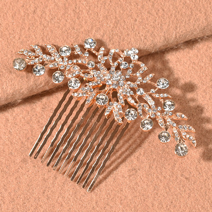 Alloy Silver-Plated Hair Comb Floral Bridal Wedding Accessories