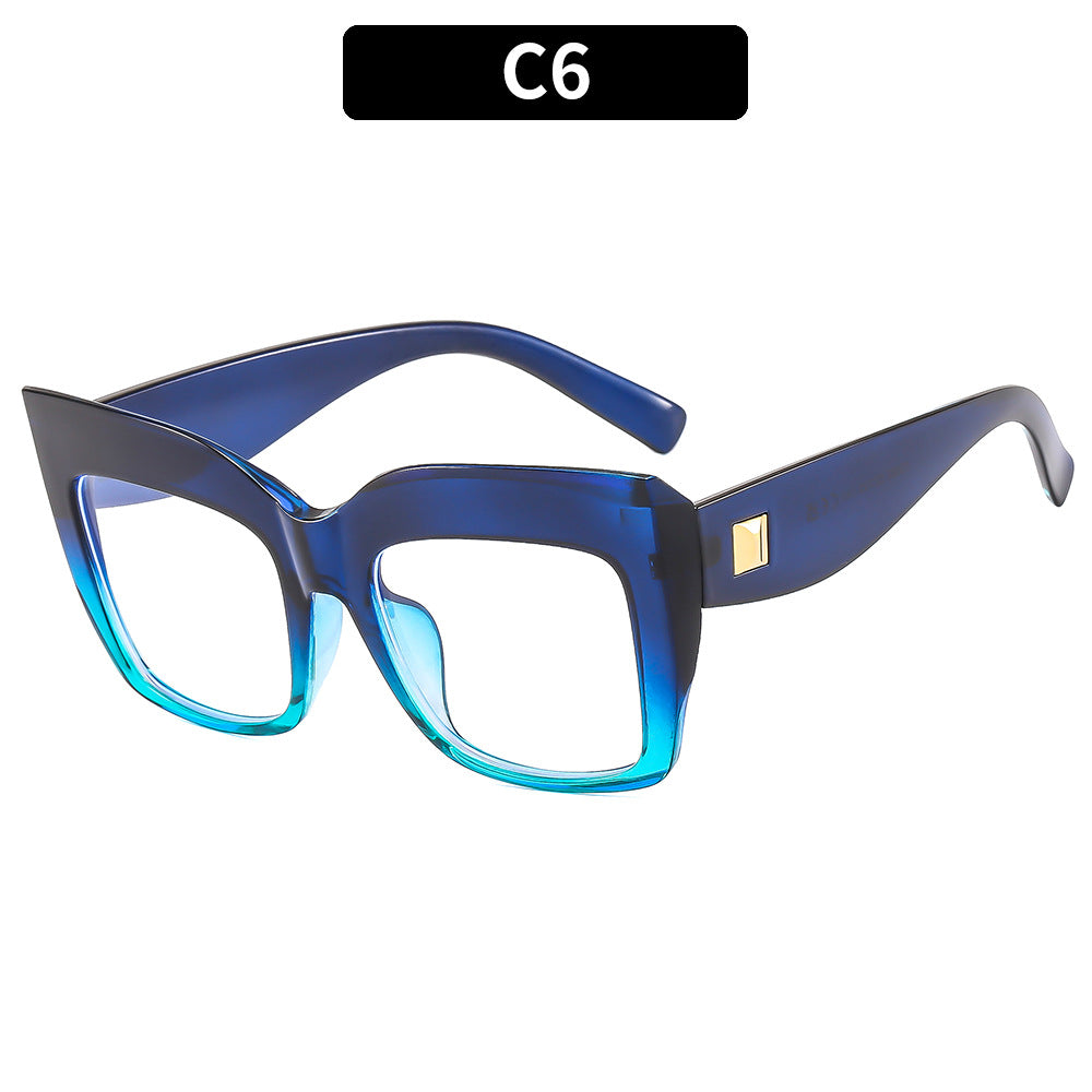 Trendy Large Frame Cat Eye Blue Light Blocking Glasses