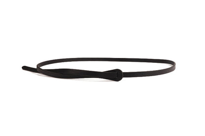 Trendy Solid Color Skinny Leather Belt