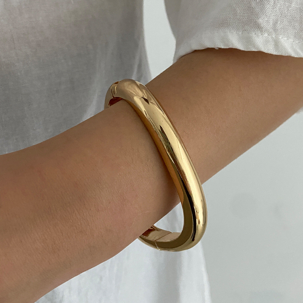 Pink Geometric Alloy Bracelet Artistic Vintage Wide Cuff