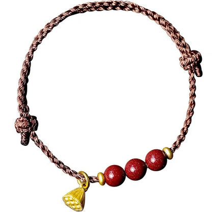 Purple Sand Hand Rope Good Luck Beads Hand-Woven Bracelet