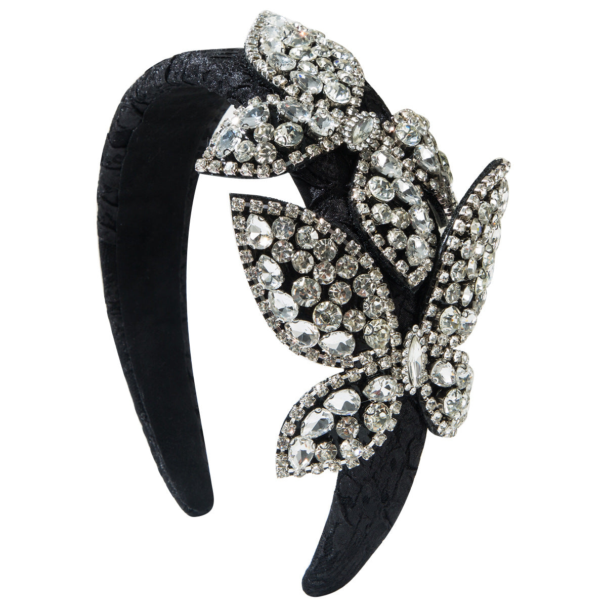 Baroque Style Butterfly Headband Alloy Rhinestone Hair Accessory