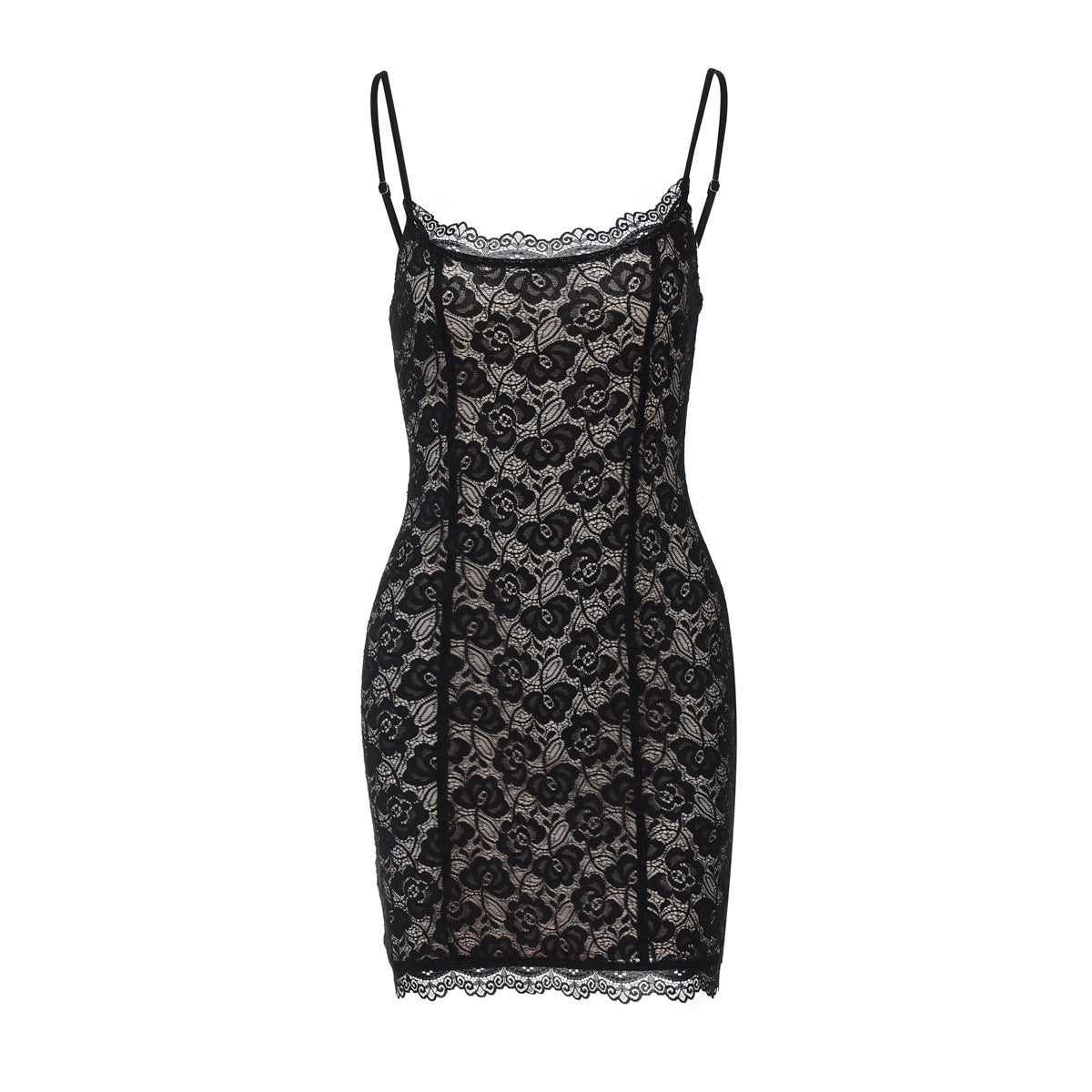 Sexy Lace Bodycon Dress with Spaghetti Straps
