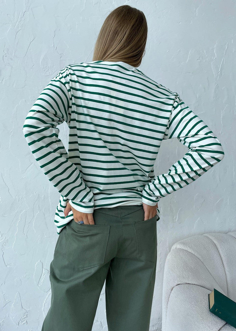 Rust Stripe Cotton Long Sleeve Tee