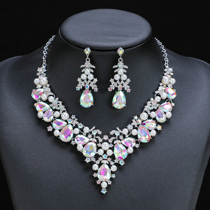 Elegant Alloy Necklace and Earring Set for Women