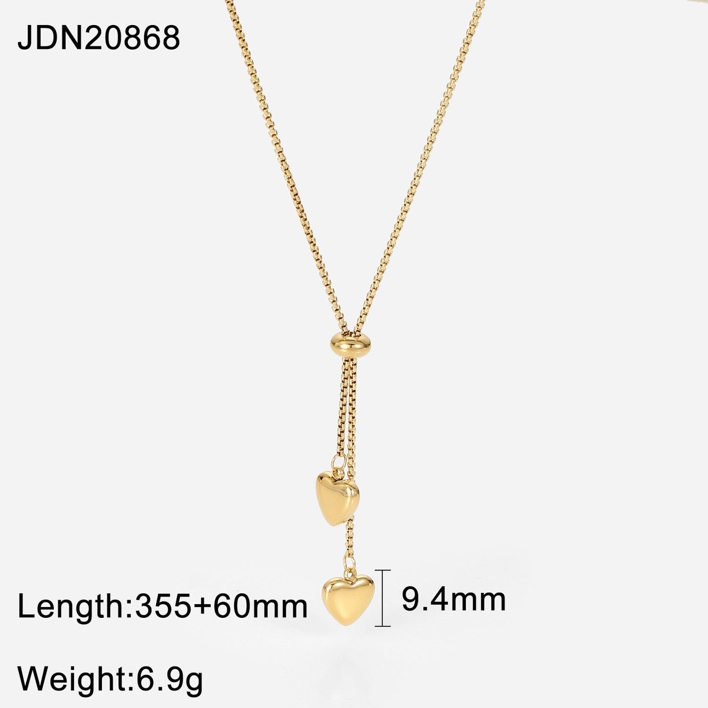 Simple Elegant Love Pendant Y-Necklaces