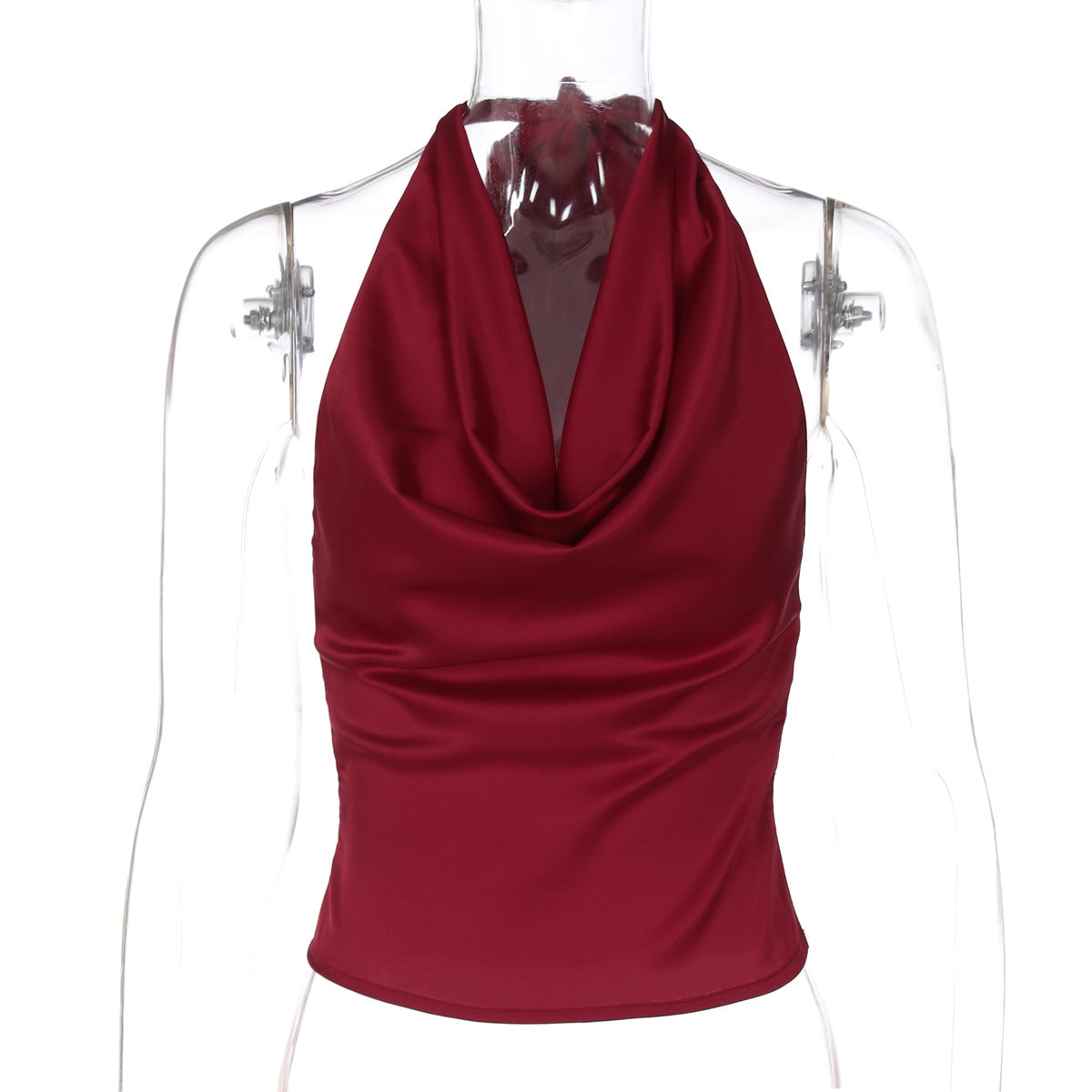 Sexy Backless Slim Fit Chiffon Top for Casual Wear
