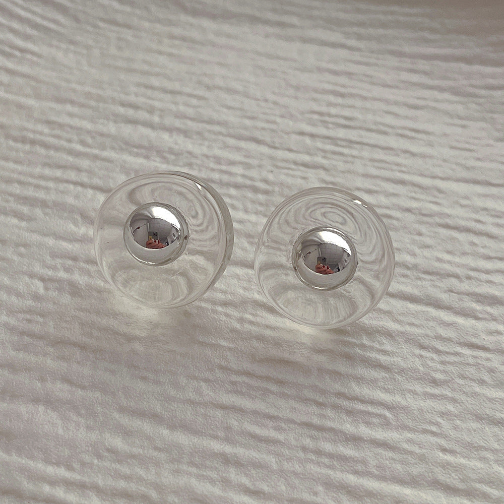 Simple Irregular Transparent Resin Earrings