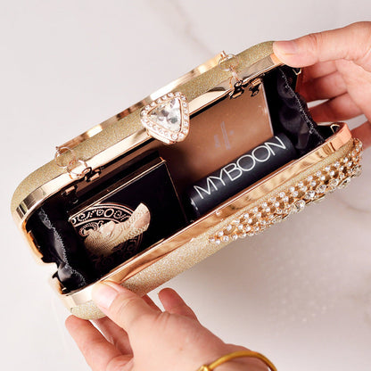 Rhinestone Evening Clutch Bag Chic Elegant Pouch