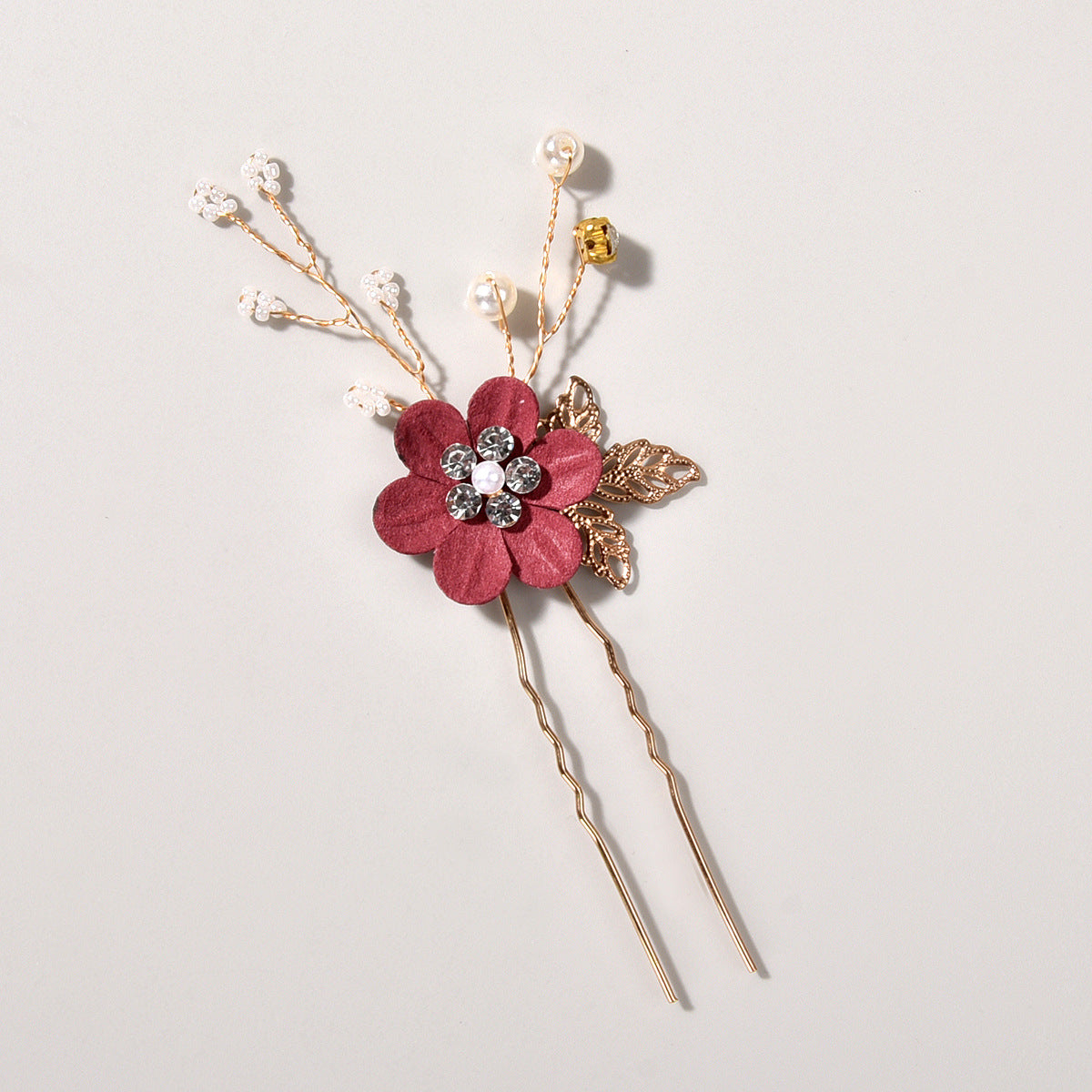 Bridal Floral Hair Accessories Forest Style Blue Flower Hairpin Wedding Hairpiece