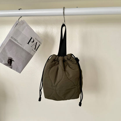 Casual Solid Color Minimalist Bucket Bag