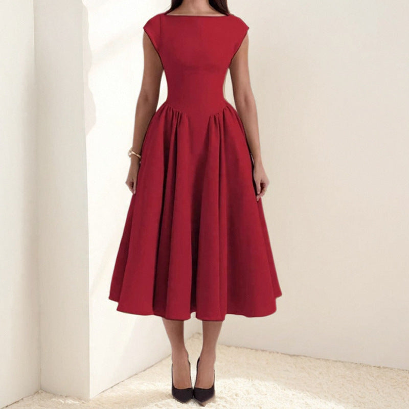 Elegance Backless Midi Dress Casual Slim Fit
