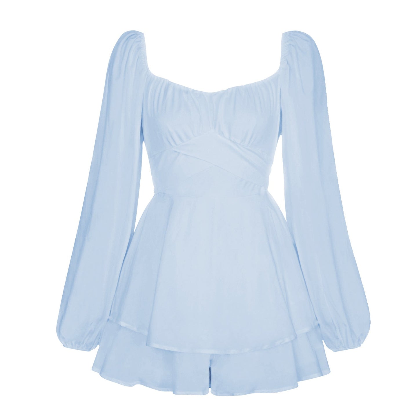 Trendy Women's Jumpsuit With Ruffle Shorts
