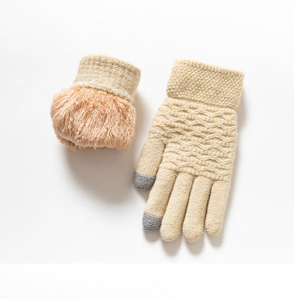 Winter Warm Knitted Touchscreen Gloves for Women