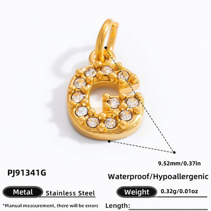 DIY Letter Pendant Necklace and Bracelet Set Stainless Steel Accessories