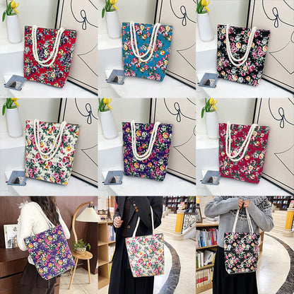 Fashionable Floral Canvas Tote Bag for Women