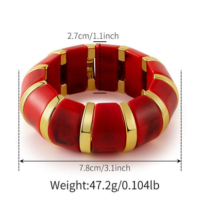 Vintage Acrylic Splicing String Bracelets
