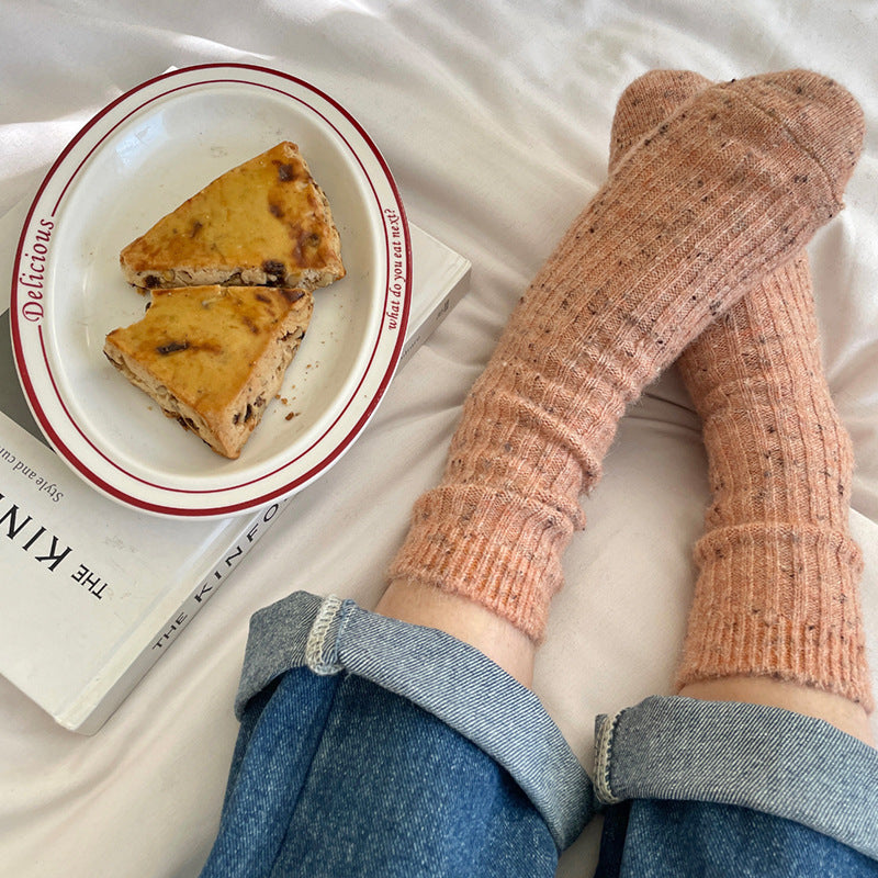 Simple Wool Thicken Warm Crew Socks