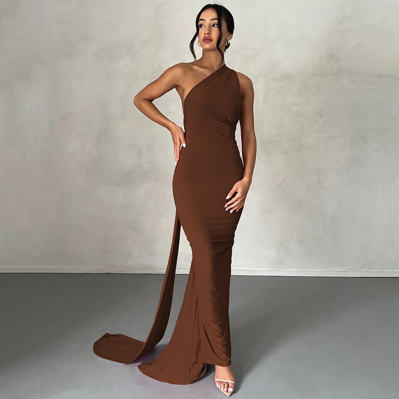 Summer New Sexy Backless Ruched Midi Dress