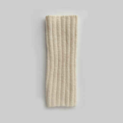 Knitted Fingerless Gloves Warm Wool Blend Solid Color Cozy Casual
