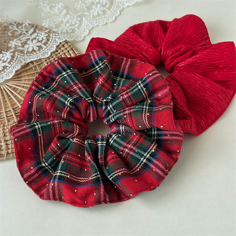 Christmas Classic Plaid Ponytail Holder Hair Tie