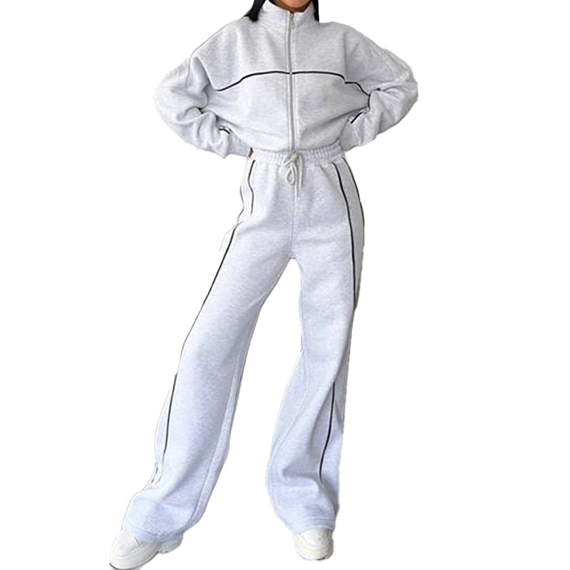Women's Casual Hoodie Set Solid Color Polyester All-Season Activewear