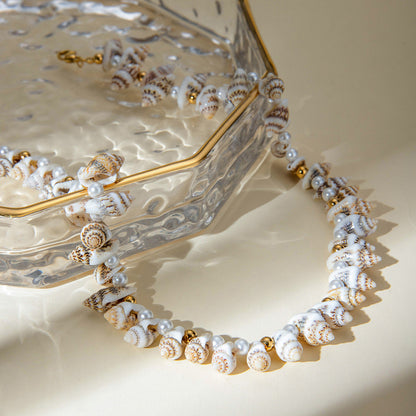 Pearl Shell Pendant Cute Necklace