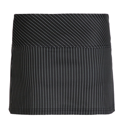 Striped Hip Wrap Slim Mini Skirt
