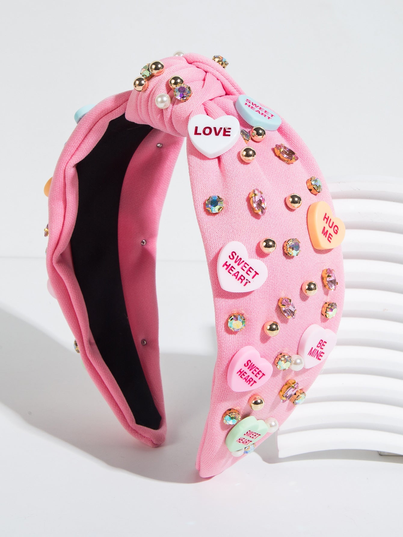 Elegant Heart Shaped Rhinestone Headband for Women
