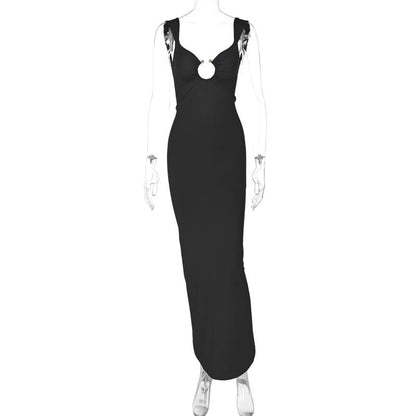 Sexy V-Neck Backless Bodycon Dress