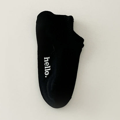 Candy Color Letter Simple Low Ankle Socks