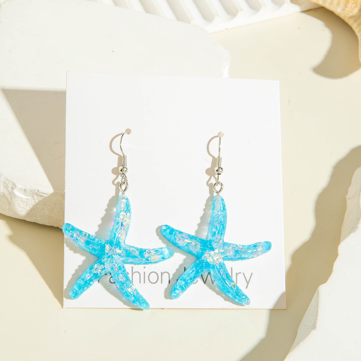 Bohemian Resin Starfish Earrings Ocean-Inspired Jewelry