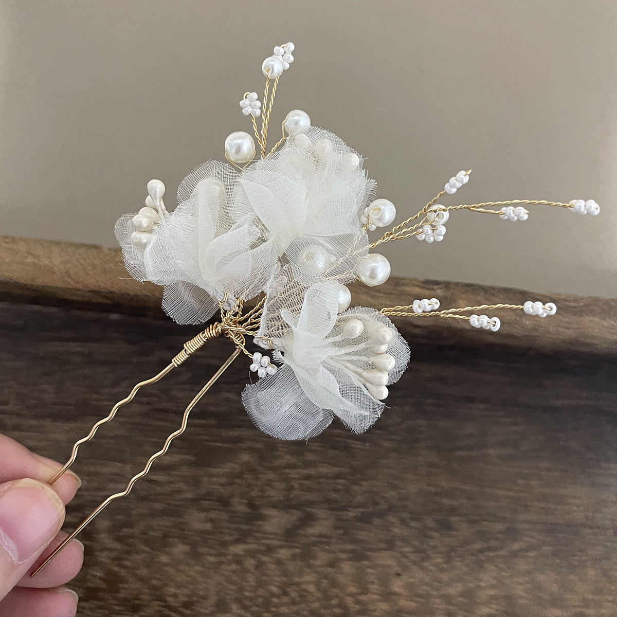 Bridal Wedding Hair Accessories Handcrafted Floral Hairpins
