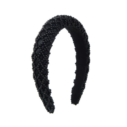 Vintage Style Pearl Headband Handmade Beaded Hairband for Casual Outings