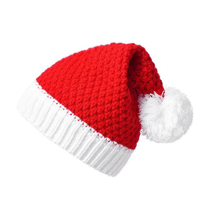 Winter Cable Knit Christmas Beanie Hat With Pom