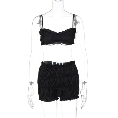 Slim Fit Sexy Strapless Romper Set