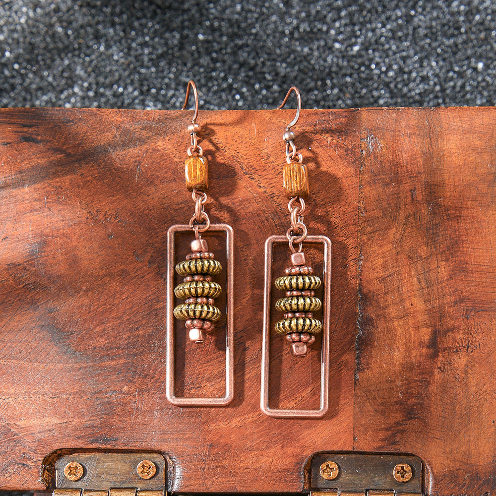 Bohemian Style Handmade Tassel Earrings with Heart-Shaped Design