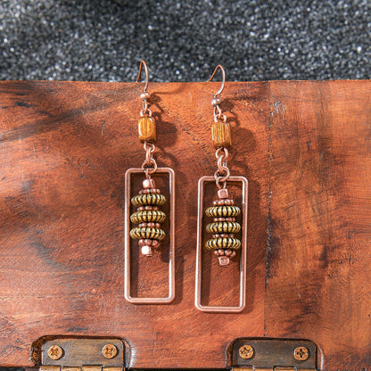 Bohemian Style Handmade Tassel Earrings with Heart-Shaped Design