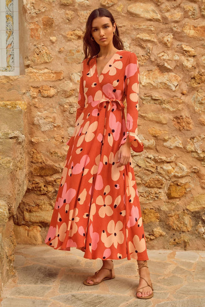 Bohemian Women'S V-Neck Print Sexy Dress