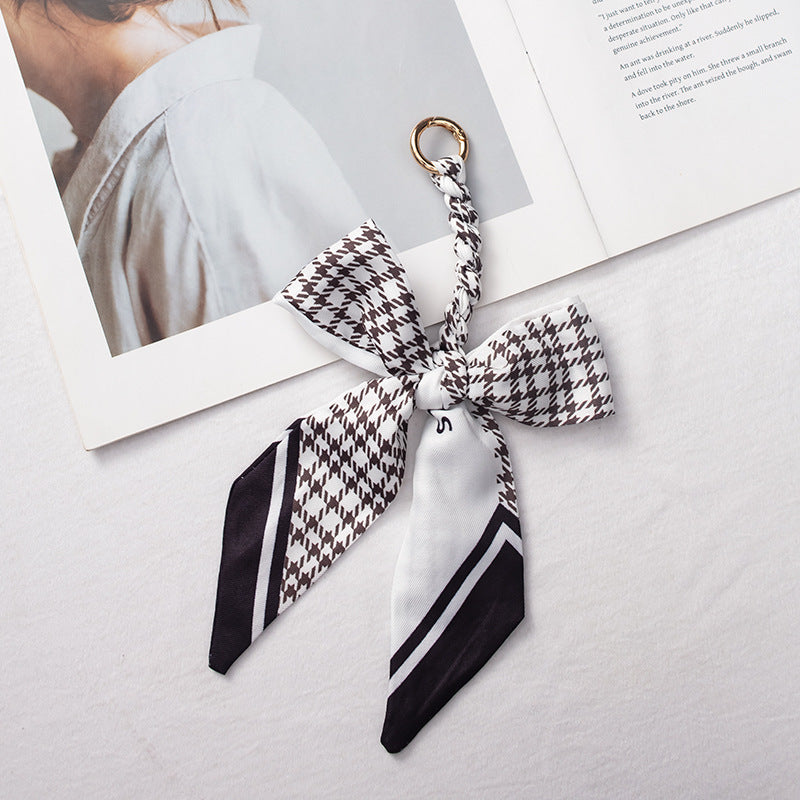 Elegant Satin Scarf Bow Bag Charms
