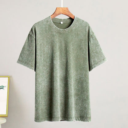 Washed Cotton Relaxed Fit Short Sleeve T-Shirt