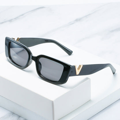 Square Frame Sunglasses V-Shape Trendy Fashion Eyewear