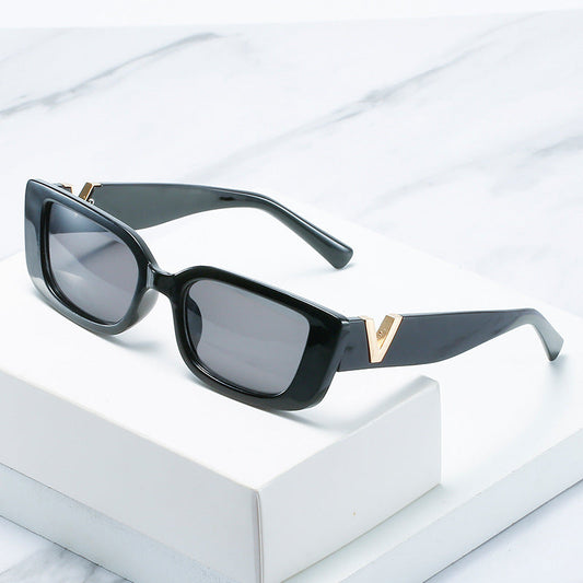 Square Frame Sunglasses V-Shape Trendy Fashion Eyewear