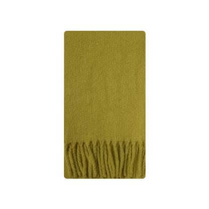 Mint Green Snowbud Pink Wool Blend Scarf For Women