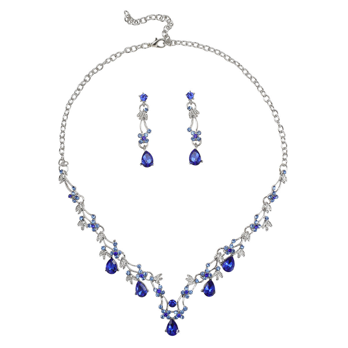 Bridal Crystal Necklace and Earring Set